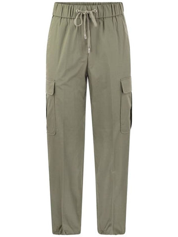 Stretch cotton cargo trousers - PESERICO - BALAAN 1