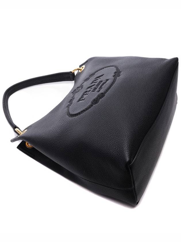 Vitello Phoenix Hobo Bag Black - PRADA - BALAAN 6