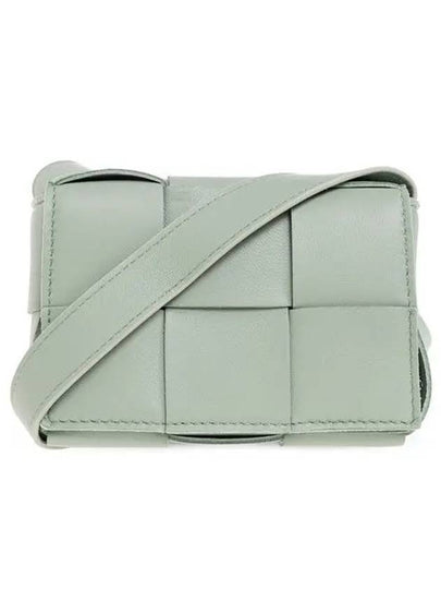 Intrecciato Cassette Small Cross Bag Light Green - BOTTEGA VENETA - BALAAN 2