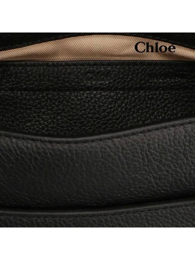 Marcie Saddle Small Grained Leather Cross Bag Black - CHLOE - BALAAN 7