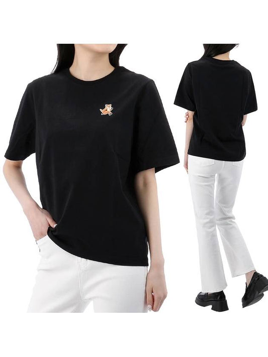 Speedy Fox Patch Comfort Short Sleeve T Shirt Black - MAISON KITSUNE - BALAAN 2