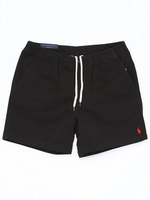 Men's Embroidered Pony Prepster Shorts Black - POLO RALPH LAUREN - BALAAN 3