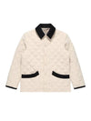 Men's Corduroy Quilted Jacket Ivory - SOLEW - BALAAN 1