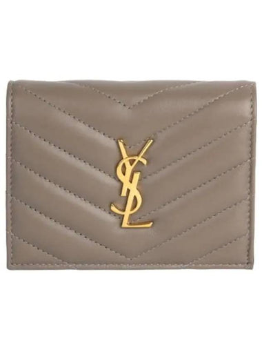 Cassandra Matelasse Flap Card Case Women s Bifold Wallet - SAINT LAURENT - BALAAN 1