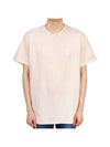 Men's Graffiti Logo Short Sleeve T-Shirt Pink - ALEXANDER MCQUEEN - BALAAN 2