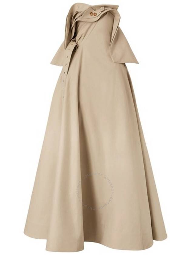 Burberry Ladies Soft Fawn Gabardine Belted Trench Gown Dress, Brand Size 2 (US Size 0) - BURBERRY - BALAAN 1