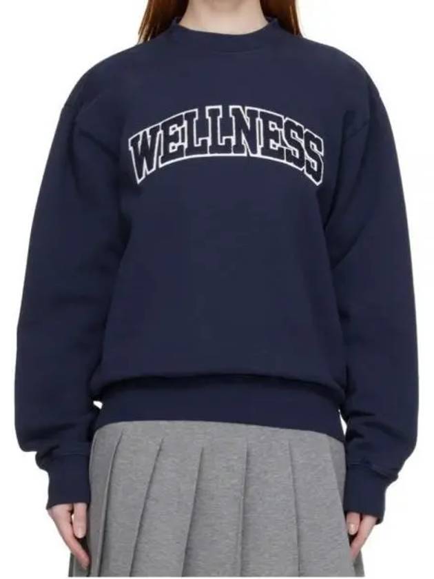 WELLNESS BOUCLE CREWNECK NAVY CR752 crew neck - SPORTY & RICH - BALAAN 1