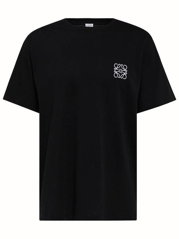 Anagram Crew Neck Cotton Short Sleeve T-Shirt Black - LOEWE - BALAAN 6