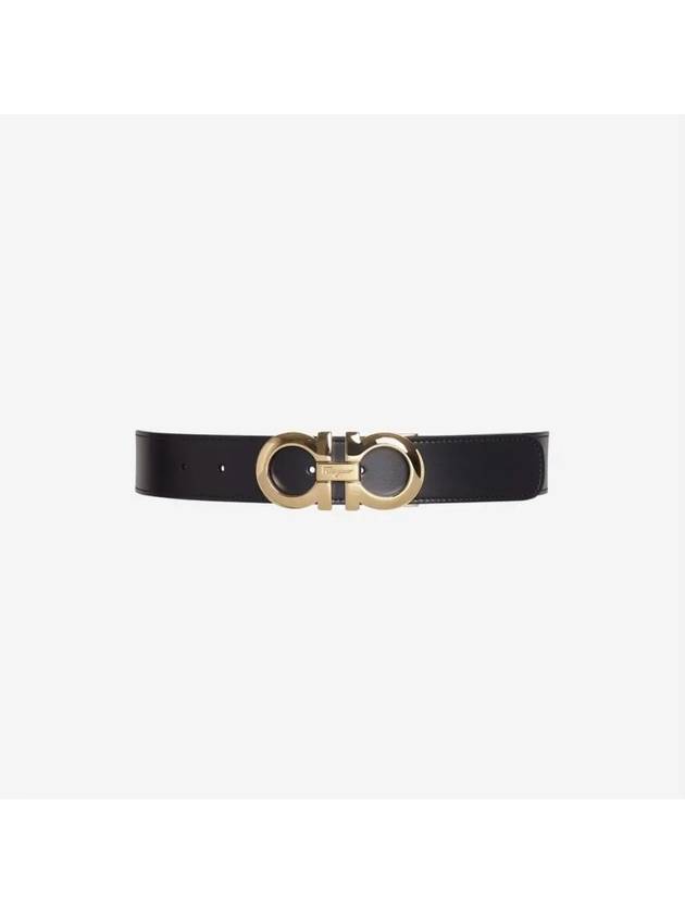 Gancini Reversible Adjustable Leather Belt Black - SALVATORE FERRAGAMO - BALAAN 2