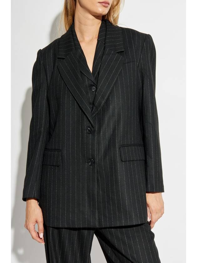 Munthe Blazer With Striped Pattern, Women's, Black - MUNTHE - BALAAN 3