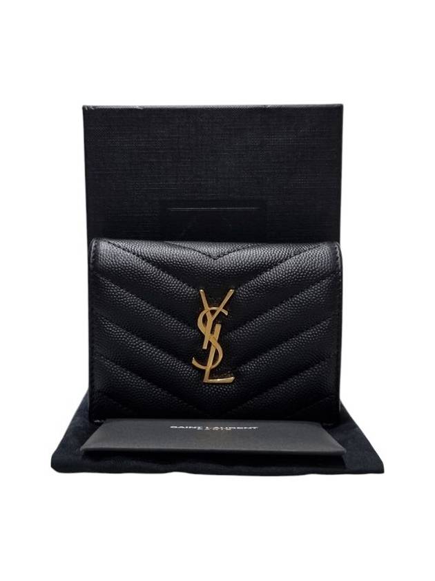 530841 Monogram Matelasse Card Half Wallet - SAINT LAURENT - BALAAN 9