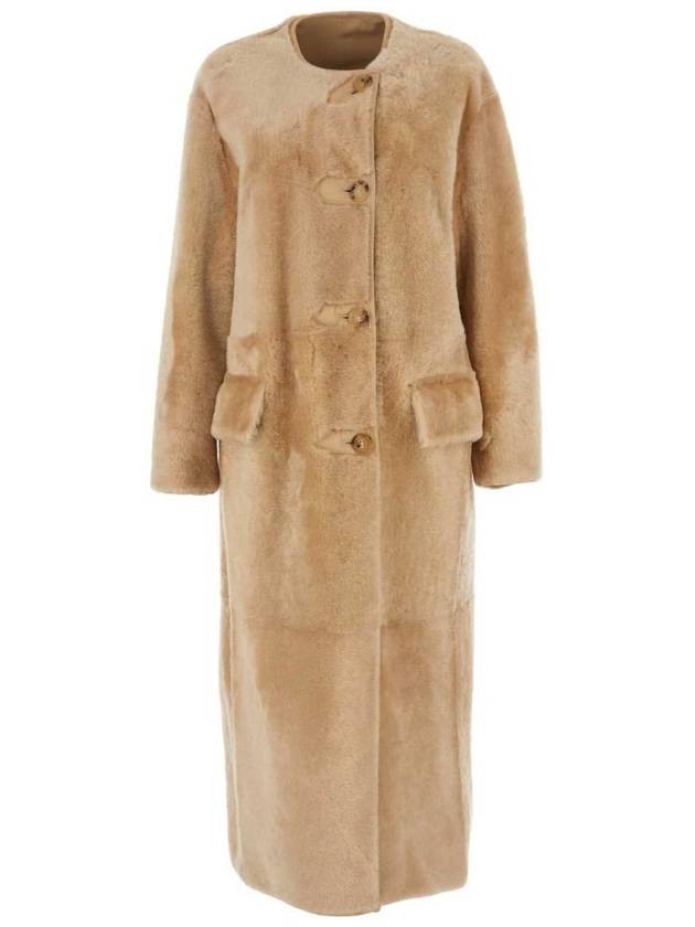 Women's Talamo Reversible Sheepskin Coat Honey - MAX MARA - BALAAN 2