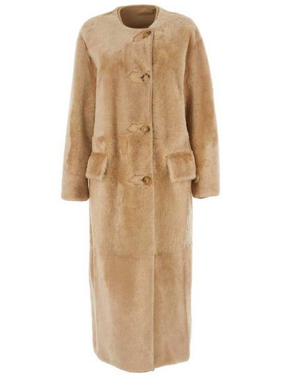 Women's Talamo Reversible Sheepskin Coat Honey - MAX MARA - BALAAN 2