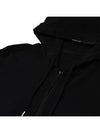 Light Fleece Zip Up Hoodie Black - CP COMPANY - BALAAN 4