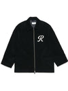 R EMBROIDERED JACKET CORDUROY BLACK - ROLLING STUDIOS - BALAAN 1