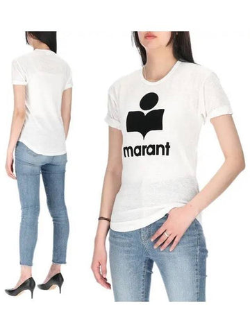 KOLDI Logo TS0004FA A1N09E 20WH Women's Short Sleeve T-Shirt 996016 - ISABEL MARANT - BALAAN 1