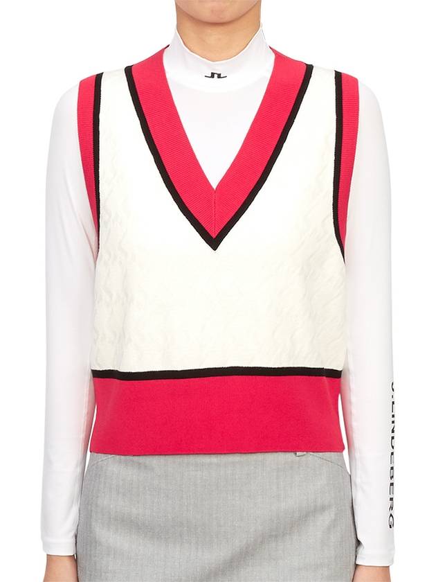 Golf Wear Women s Knit Vest AWKW09379 G064 - J.LINDEBERG - BALAAN 2