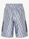 Embroidered Logo Bermuda Shorts White Blue - FENDI - BALAAN 4