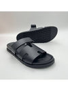 Hermes Chypre H Logo Calfskin Sandals Black - HERMES - BALAAN 3