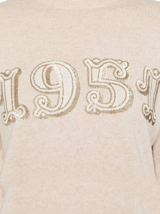 Plata crew neck knit top beige - MAX MARA - BALAAN 3