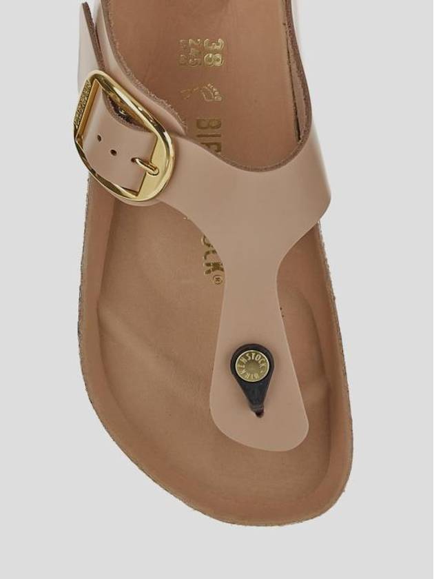 Gizeh Big Buckle Leather Flip Flops Beige - BIRKENSTOCK - BALAAN 5