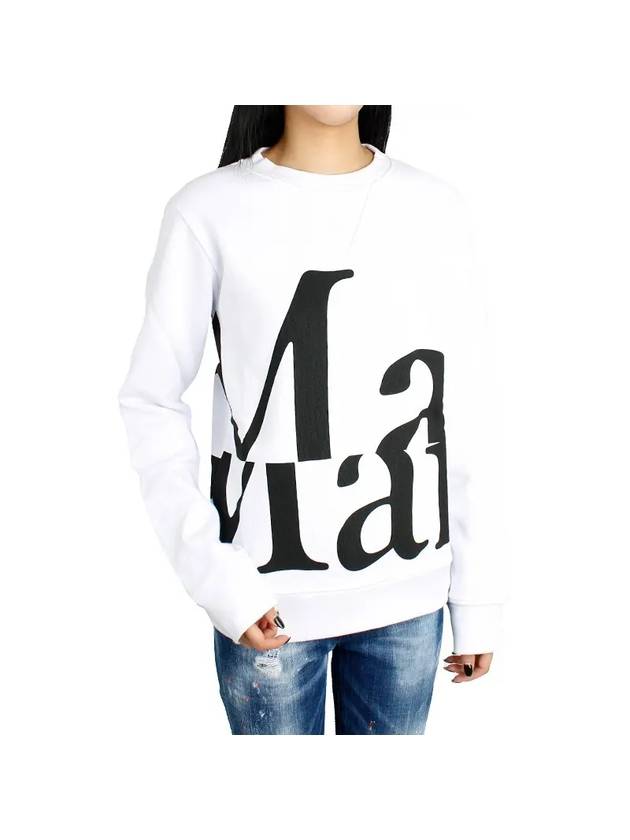 Women's Logo Big Print Sweatshirt White - MAISON MARGIELA - BALAAN 1