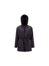 Suir Hoodie Rain Zip-Up Jacket Black - MONCLER - BALAAN 1