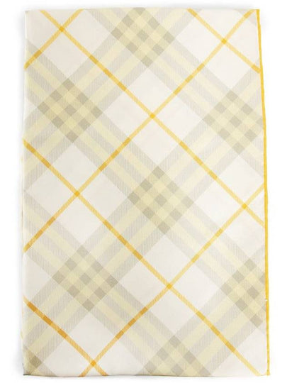 Checked Silk Scarf Wheat - BURBERRY - BALAAN 2