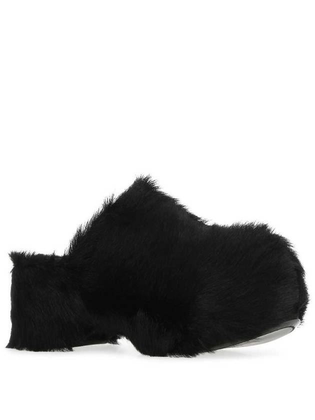 Black fur clogs J57WP0002 P5220 001 - JIL SANDER - BALAAN 3