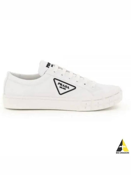 Triangle Logo Cassetta Wheel Low Top Sneakers White - PRADA - BALAAN 2