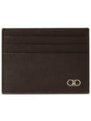 Gancini Leather Card Wallet Brown - SALVATORE FERRAGAMO - BALAAN 2