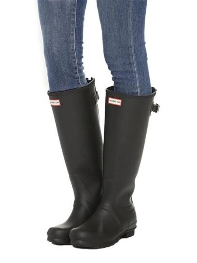 Tall Back Adjustable Wellington Rain Boots Black - HUNTER - BALAAN 3