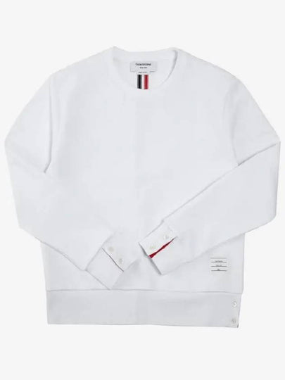 Center Back Stripe Crewneck Sweatshirt White - THOM BROWNE - BALAAN 2