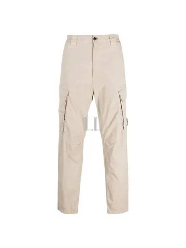 Twill Stretch Lens Cargo Straight Pants Beige - CP COMPANY - BALAAN 2