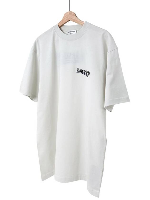 XS Men s Political Campaign Embroidered Logo Large Fit Short Sleeve T Shirt - BALENCIAGA - BALAAN 1