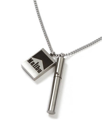 Malibu Cigar Pendant Necklace Silver - S SY - BALAAN 1