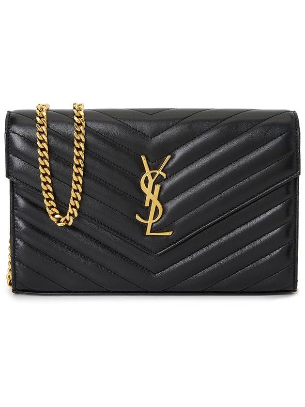 Cassandra Matelasse Chain Lambskin Shoulder Bag Black - SAINT LAURENT - BALAAN 2