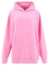 logo print hooded top pink - BALENCIAGA - BALAAN.