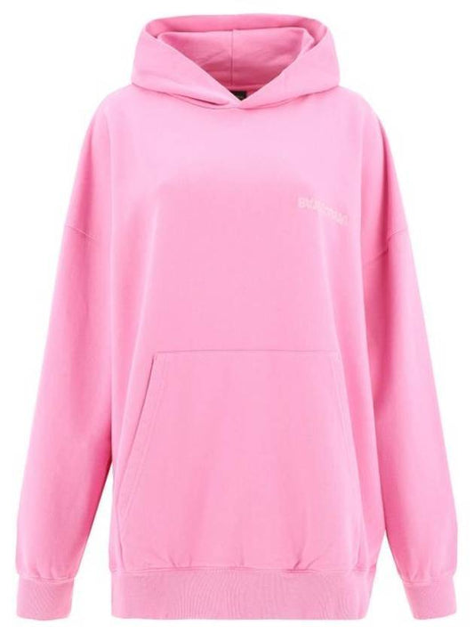 Logo Print Hoodie Pink - BALENCIAGA - BALAAN 1