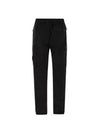 Stretch Cotton Cargo Straight Pants Black - STONE ISLAND - BALAAN 3