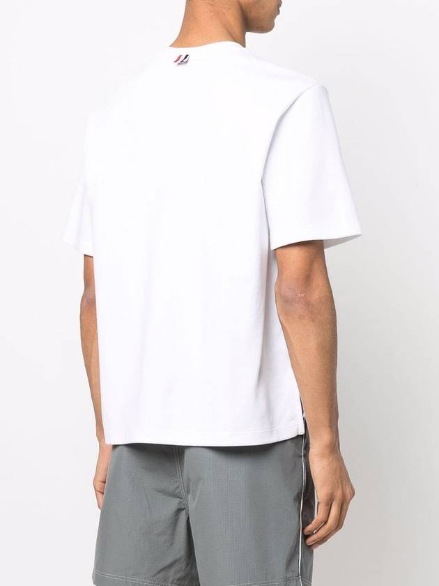 Cotton Oversized Pocket Short Sleeve T-Shirt White - THOM BROWNE - BALAAN 3