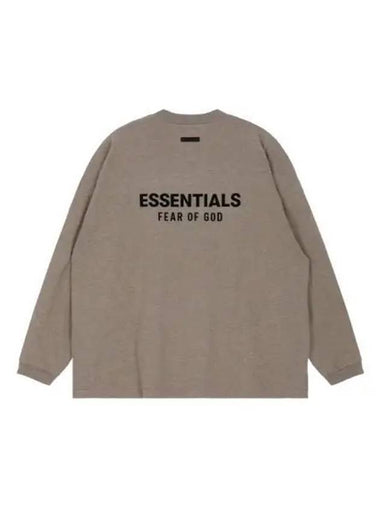 FEAR OF GOD ESSENTIALS Jersey Long Sleeve T Shirt Heather Gray - FEAR OF GOD ESSENTIALS - BALAAN 1