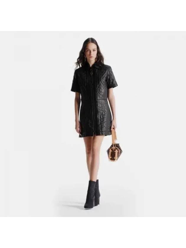 pinstripe leather zip-up dress 1ABSKP - LOUIS VUITTON - BALAAN 1