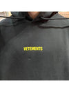 Neon Logo Label Hoodie Black - VETEMENTS - BALAAN 7