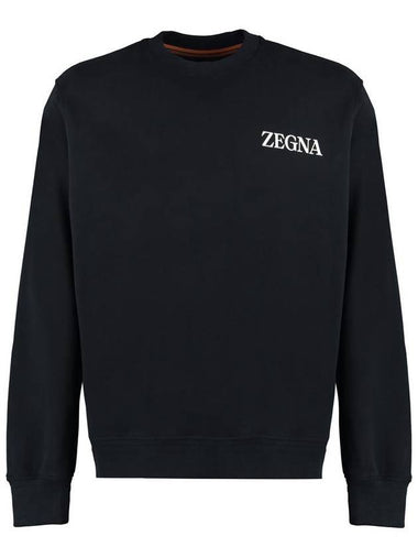 Zegna Cotton Crew-Neck Sweatshirt - ERMENEGILDO ZEGNA - BALAAN 1