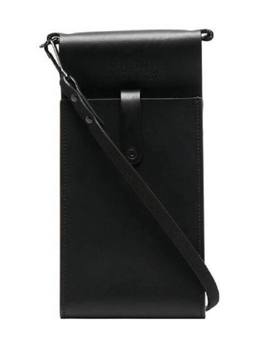 Leather Cell Phone Holder Black - MAISON MARGIELA - BALAAN 1