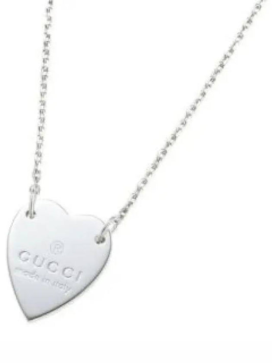 Trademark Heart Pendant Necklace Silver - GUCCI - BALAAN 2