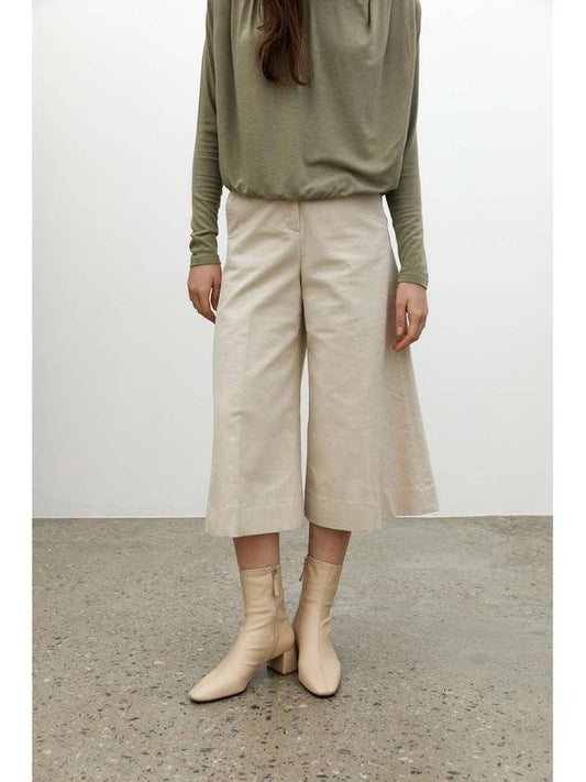 Women's Corduroy Wide Pants Cream - KILHOUETTE - BALAAN 1