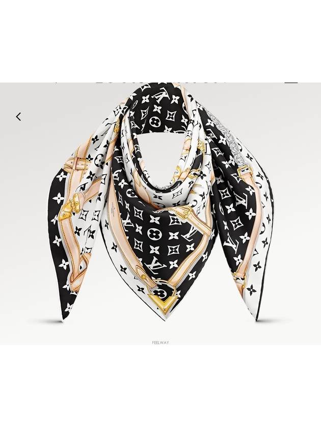 Monogram Confidential Square Scarf Black - LOUIS VUITTON - BALAAN 5