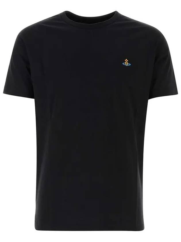 ORB Logo Cotton Short Sleeve T-Shirt Black - VIVIENNE WESTWOOD - BALAAN 2